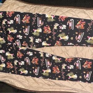 New holiday leggings dog Frenchie Dachshund Schnauzer Christmas medium